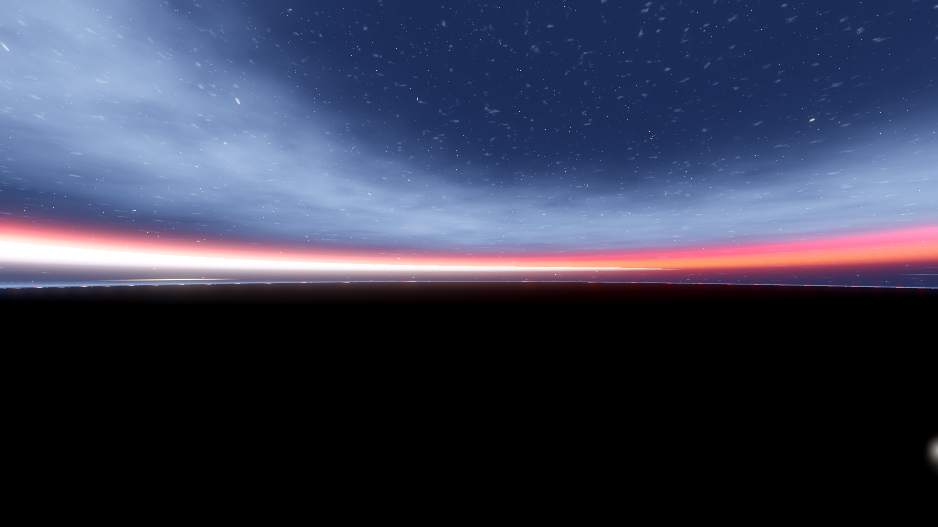 View while crossing the horizon